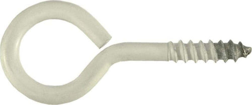 CONFEZIONE-DA-4-PEZZI---OCCHIOLI-AD-ANELLO-FILETTATI-4,0x30x14MM---IN-ACCIAIO-ZINCATO-VERNICIATO-BIANCO