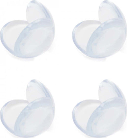 CONFEZIONE-DA-4-PEZZI---PARASPIGOLI-IN-SILICONE-ADESIVI-TRASPARENTI-Ø25MMx4MM-**