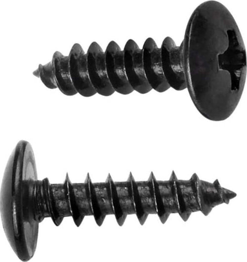 CONFEZIONE-DA-40-PEZZI---VITI-PER-LAMIERA-4,2x13MM---TESTA-BOMBATA-E-IMPRONTA-A-CROCE---ZINCATE-E-VERNICIATE-NERE