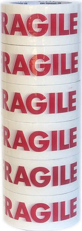 Confezione Da 6 Rotoli Nastro Adesivo Per Imballaggi Scritta Fragile 66mt X 48mm Fai da te/Ferramenta/Adesivi e sigillanti/Nastro adesivo/Nastro da imballo Trade Shop italia - Napoli, Commerciovirtuoso.it