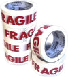 Confezione-Da-6-Rotoli-Nastro-Adesivo-Per-Imballaggi-Scritta-Fragile-66mt-X-48mm