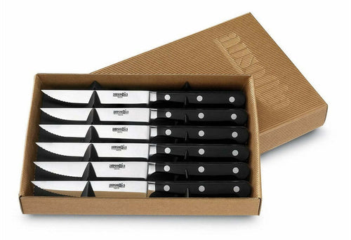 Confezione Regalo 6 Coltelli Da Bistecca Forgiati Dentati Ausonia - 96551