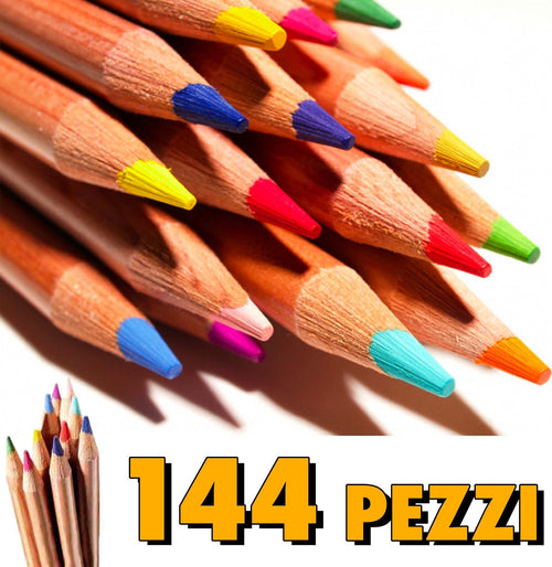 CONFEZIONE SET DI 144 PASTELLI MATITE COLORATE CON PUNTA SPESSA COLOR LEGNO Cancelleria e prodotti per ufficio/Penne matite scrittura e correzione/Matite/Matite colorate Trade Shop italia - Napoli, Commerciovirtuoso.it
