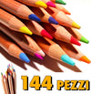 Confezione-Set-Di-144-Pastelli-Matite-Colorate-Con-Punta-Spessa-Color-Legno
