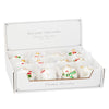 Palline per albero di Natale in vetro decorate colore bianco con glitter
