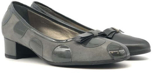CONFORT Décolleté nappa e camoscio grigio