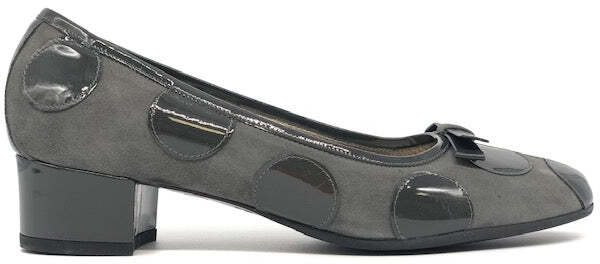 CONFORT Décolleté nappa e camoscio grigio