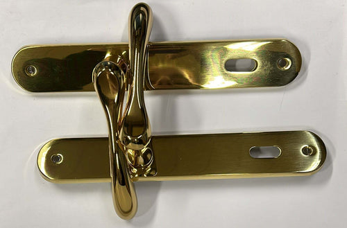 CONMETALL---MANIGLIA-ERIKA-SU-PLACCA-Q8/90-CON-MOLLA-ORO-LUCIDO