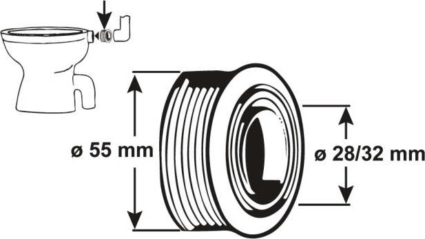 CONMETALL-MASIDEF-T360499---MORSETTO-TUBO-SCARICO-28/32MM/55MM