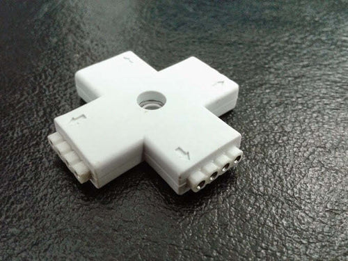 CONNETTORE 5050 HOUSING A CROCE 4 PIN PER STRISCE LED RGB STRIP SMD5050 / RGB Illuminazione/Illuminazione per interni/Illuminazione speciale/Nastri LED Trade Shop italia - Napoli, Commerciovirtuoso.it