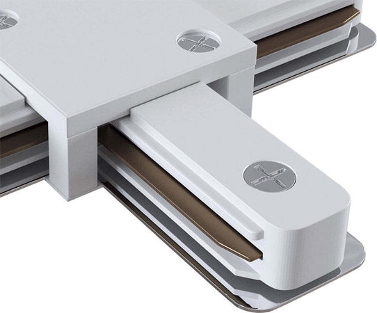 Connettore-A-X-Quattro-Vie-Per-Binario-In-Plastica-Bianca