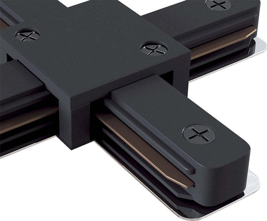 Connettore-A-X-Quattro-Vie-Per-Binario-In-Plastica-Nera