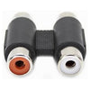 Connettore Adattatore Accoppiatore Audio Stereo 2 X Rca A 2 X Rca Femmina C-048