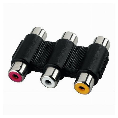 Connettore Adattatore Accoppiatore Audio Video Stereo 3xrca A 3xrca Femmina C-052
