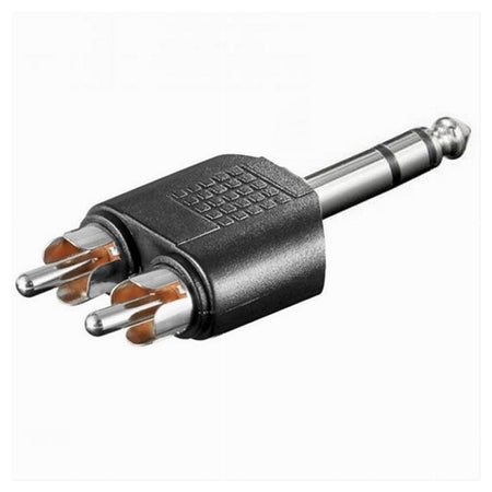 Connettore Adattatore Audio Stereo Da 2 Rca Maschio Ad Aux 6.5 Mm Maschio C-044