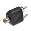 Connettore Adattatore Splitter A Y Audio 2 X Rca Maschio A Rca Femmina C-050