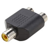 Connettore Adattatore Splitter Rca Femmina A 2 Aux Rca Femmina Audio Video C-026