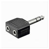 Connettore Adattatore Stereo Audio Aux 6,5mm Maschio A 2 Aux 3,5mm Femmina C-042