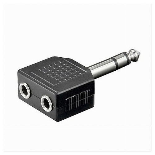 Connettore Adattatore Stereo Audio Aux 6,5mm Maschio A 2 Aux 3,5mm Femmina C-042