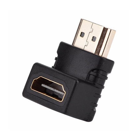 Connettore Adattatore Video Hdmi Maschio A Hdmi Femmina Angolo Retto 90° Tv C-063