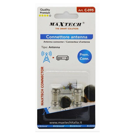 Connettore Antenna Giunto Satellitare Maschio-maschio Coax Adattatore Vite C-095