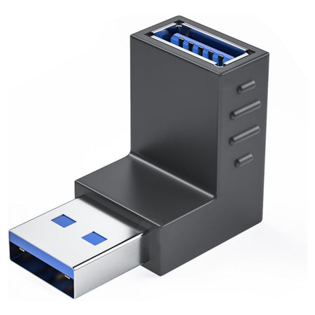 Connettore Dati Adattatore Usb Maschio- Usb Femmina Ad Angolo 90° Prolunga C-057