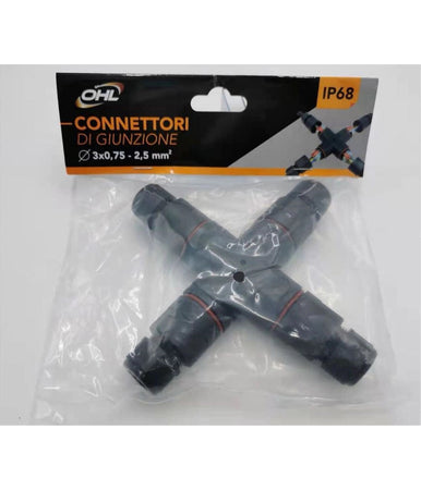 Connettore Di Giunzione Stagna Giunto Cavi Forma Di X Impermeabile Ip68 16a Cn-x