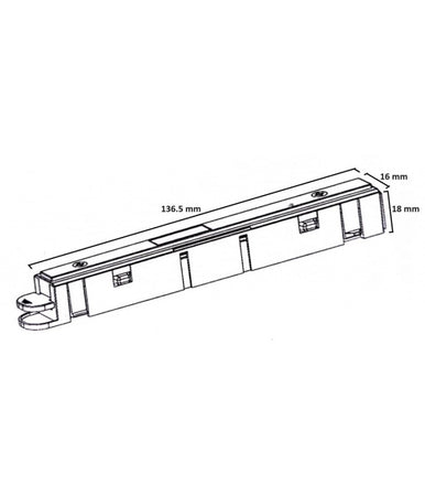 Connettore Dritto Giunzione Lineare Per Collegamento Binario Magnetico 48 V Mk-t