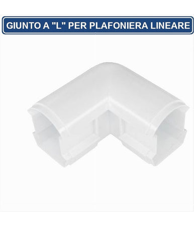 Connettore Giunto A L Per Connessioni Plafoniere Lineari Raccordabili Yl20-l