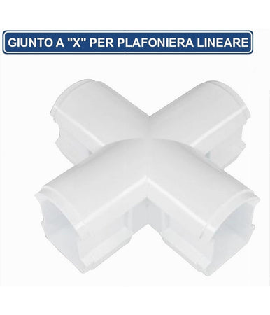 Connettore Giunto A X Per Connessioni Plafoniere Lineari Raccordabili Yl20-x