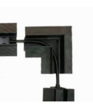 Connettore Giunto Angolare Curva Nero Per Binario Magnetico 48v Accessori Tk670-l