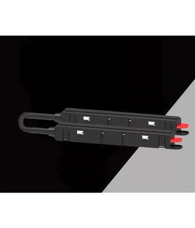 Connettore Giunzione Angolare Installabile Guida Binario Magnetico Nero 48v Mk-j