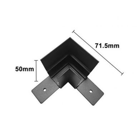 Connettore Giunzione Angolare Nero Per Collegamento Binario Magnetico Da Esterno Gf-3-l