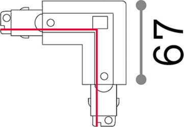 Connettore-Principale-E-Destro-On-Off-Link-Alluminio-Bianco