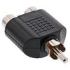 Connettore Rca Adattatore Audio Con Spina Rca Maschio A 2 Rca Femmina C-rca01
