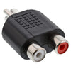 Connettore Rca Adattatore Audio Con Spina Rca Maschio A 2 Rca Femmina C-rca01