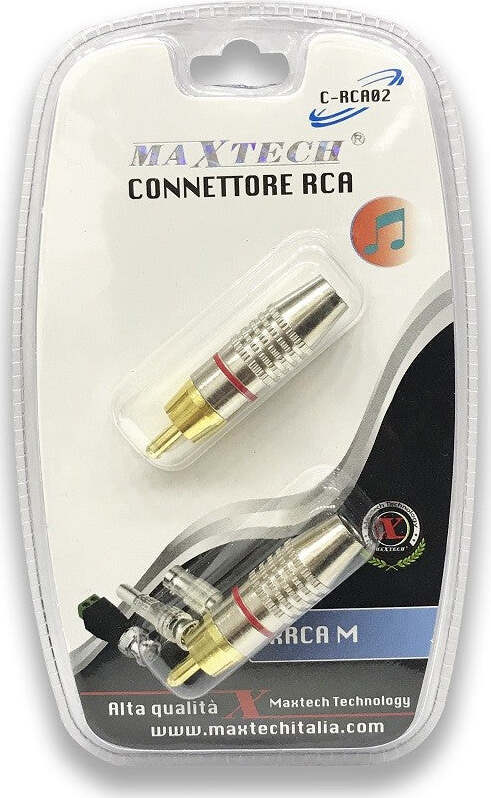 Connettore Rca Maschio Adattatore Cavo Audio Spina Rca Maschio Maxtech C-rca02 Elettronica e telefonia > Accessori Audio e Video > Adattatori Video Trade Shop italia - Napoli, Commerciovirtuoso.it