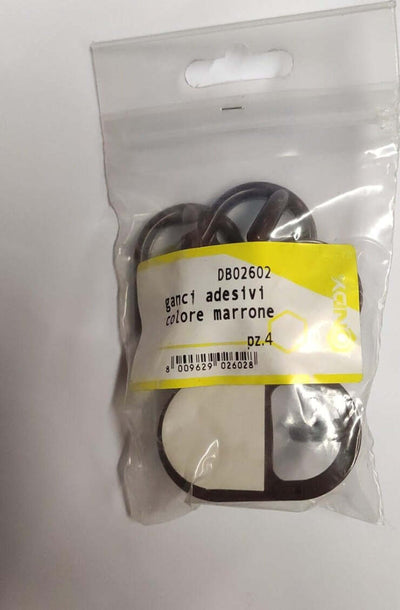 CONNEX---4PZ-GANCIO-ADESIVO-MARRONE