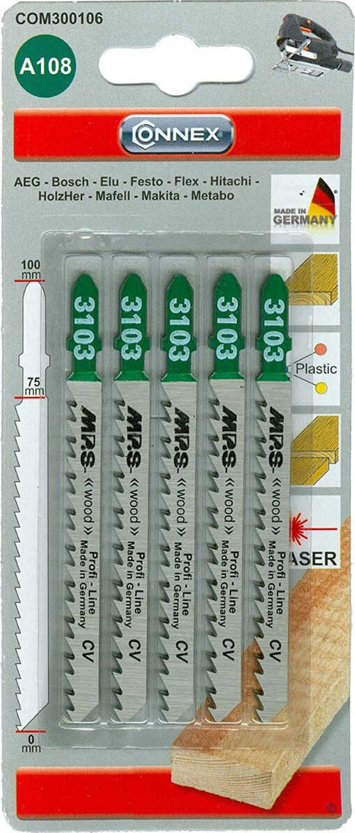 CONNEX---5-PEZZI---LAME-DI-RICAMBIO-PER-SEGHETTO-ALTERNATIVO-100MM---PER-TAGLIO-LEGNO