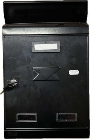 CONNEX---CASSETTA-POSTALE-IN-ACCIAIO-INOX-INOX-NERA-320X220X75MM