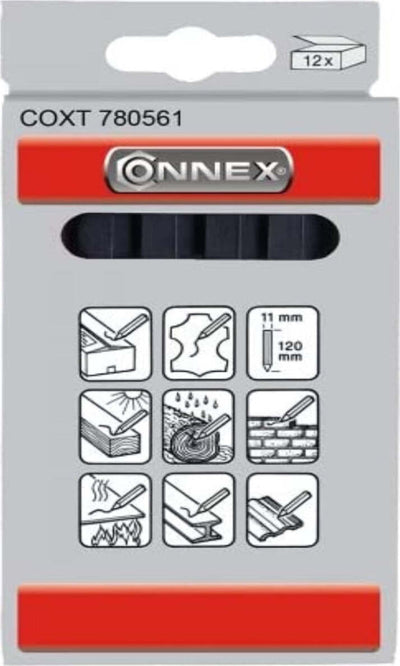 CONNEX---CONFEZIONE-DA-12-PEZZI---GESSI-DA-COSTRUZIONE-PER-MERCARE-120x11MM---COLORE-BLU