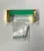CONNEX---MANIGLIA-IN-VETRO-VERDE-CON-ANGOLARI-ORO-INTERASSE-64MM