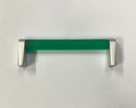 CONNEX---MANIGLIA-IN-VETRO-VERDO-CON-ANGOLARI-ORO-96MM