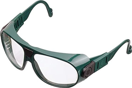 CONNEX---OCCHIALI-DI-PROTEZIONE-IN-PLASTICA-RESISTENTE---COLORE-VERDE-CON-FINITURE-NERE