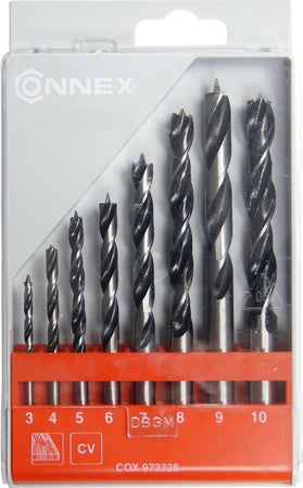 Connex-COX972328---Set-di-punte-da-trapano-elicoidali-per-legno,-diametro-da-3-a-10-mm