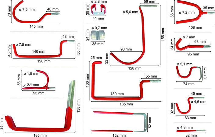 CONNEX-MASIDEF---GANCI-DA-MURO-ASSORTITI-32PZ