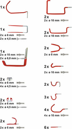 CONNEX-MASIDEF---GANCI-DA-MURO-ASSORTITI-32PZ