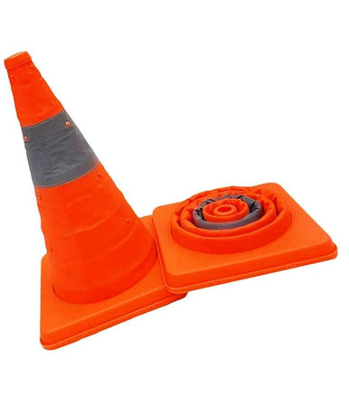 Cono Telescopico Stradale Altezza 45cm Base 24x24cm Pieghevole Auto Camper Camion