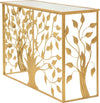 Console-albero-struttura-in-metallo-e-legno-MDF-con-ripiano-in-vetro-per-interni