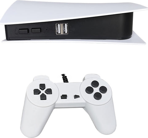 Console-game-station-5-con-300-giochi-integrati-2-controller-cablati-facile-connessione-tv